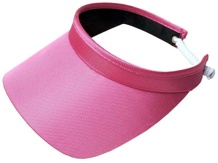 New Glove It Pink Solid Coil Visor