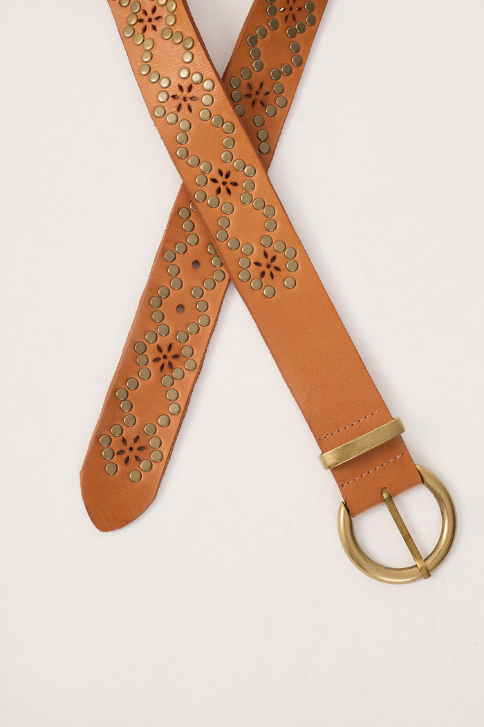 Ochre Boho Leather Belt_4