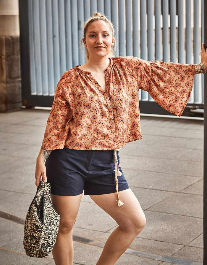 Okinawa Blouse & Dress Women's Sewing Pattern, Ikatee