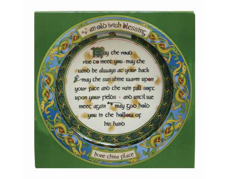 Old Irish Blessing Bone China 8" Plate