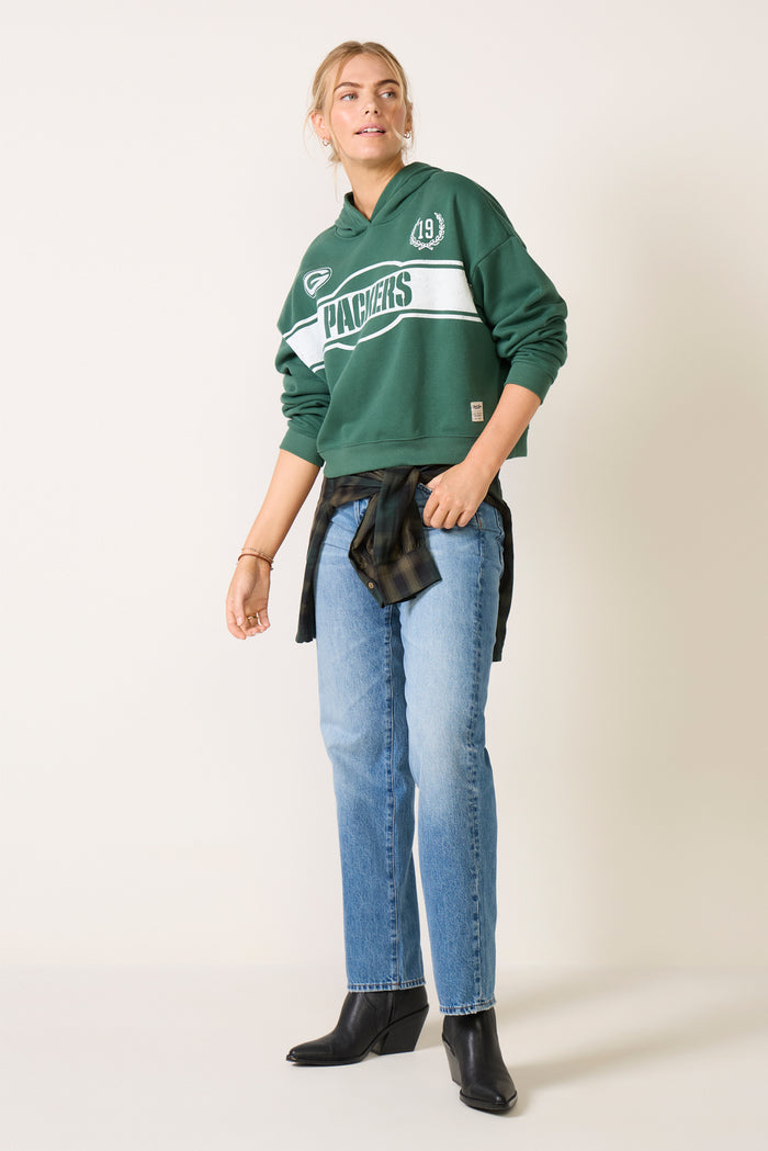 Packers Oversized Crop Hoodie