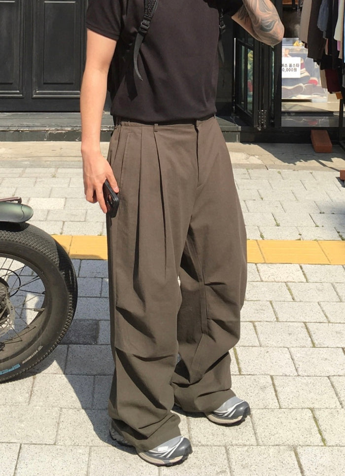 Parra Linen Tuck Pants