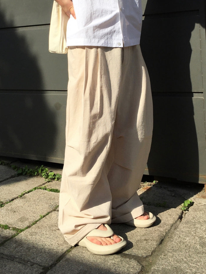 Parra Linen Tuck Pants