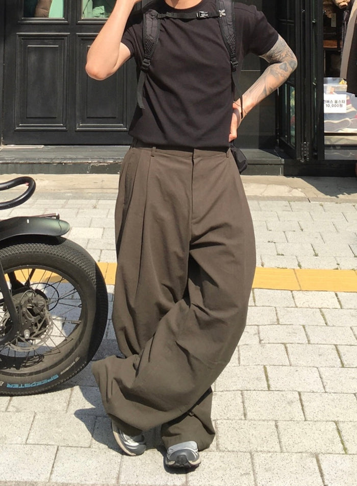 Parra Linen Tuck Pants
