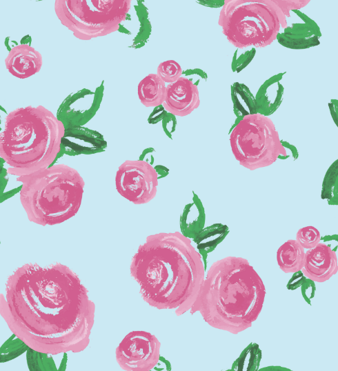 Pencil Bag Floral - Watercolor Roses