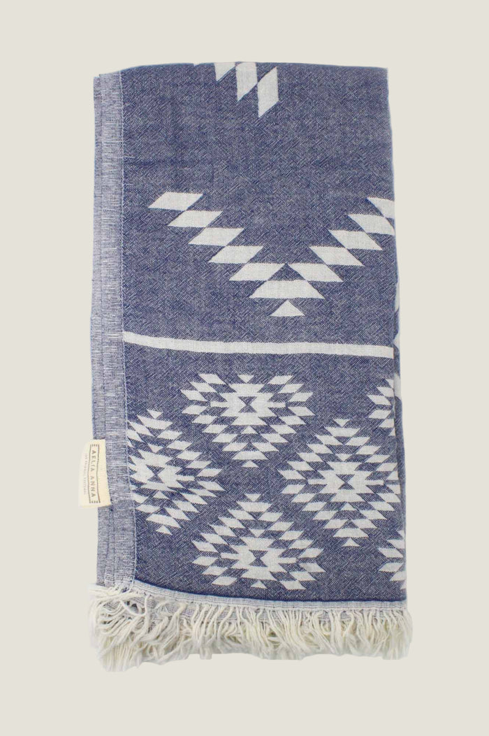 Pestemal Greek Absorbent Towels | Navy - Aspiga