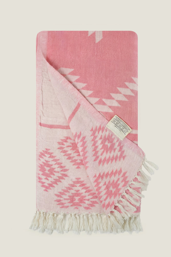Pestemal Greek Absorbent Towels | Pink - Aspiga