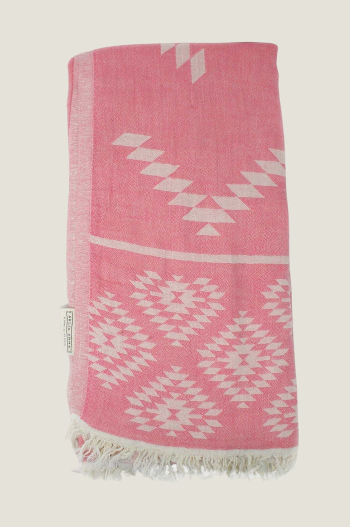 Pestemal Greek Absorbent Towels | Pink - Aspiga