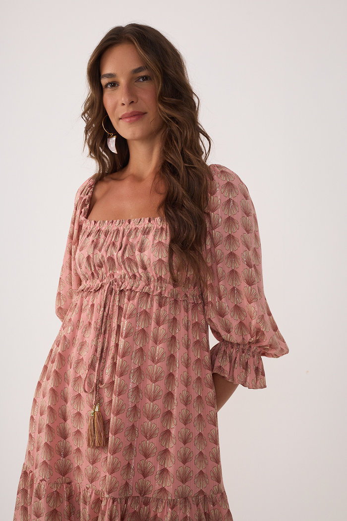 Pink Maresia Lurex Ruched Mini Dress_4