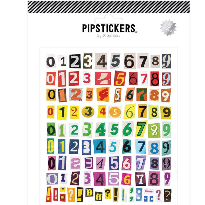 Pipsticks | Color-Cut Counts Big Numerals Stickers