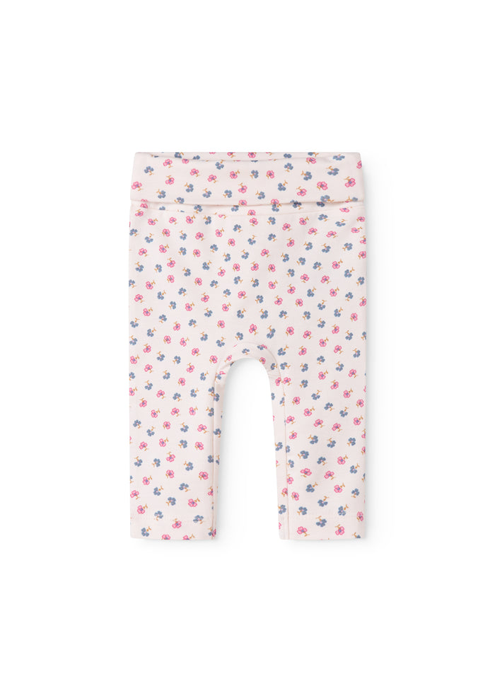 Blomstrede babybukser med mini blomsterprint og elastisk linning