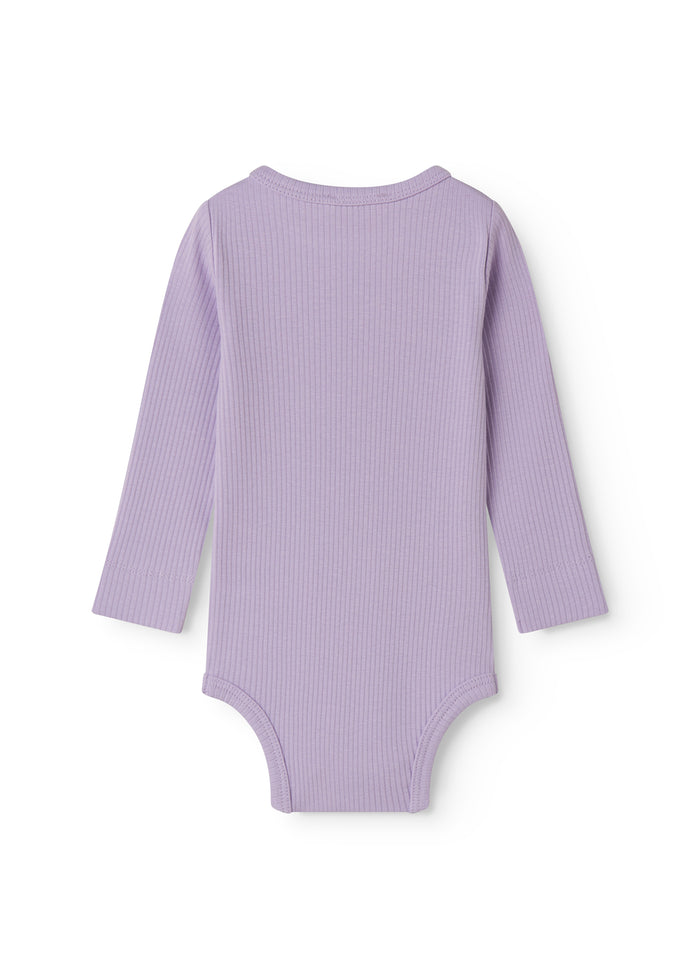 Little long-sleeved baby bodystocking in modal