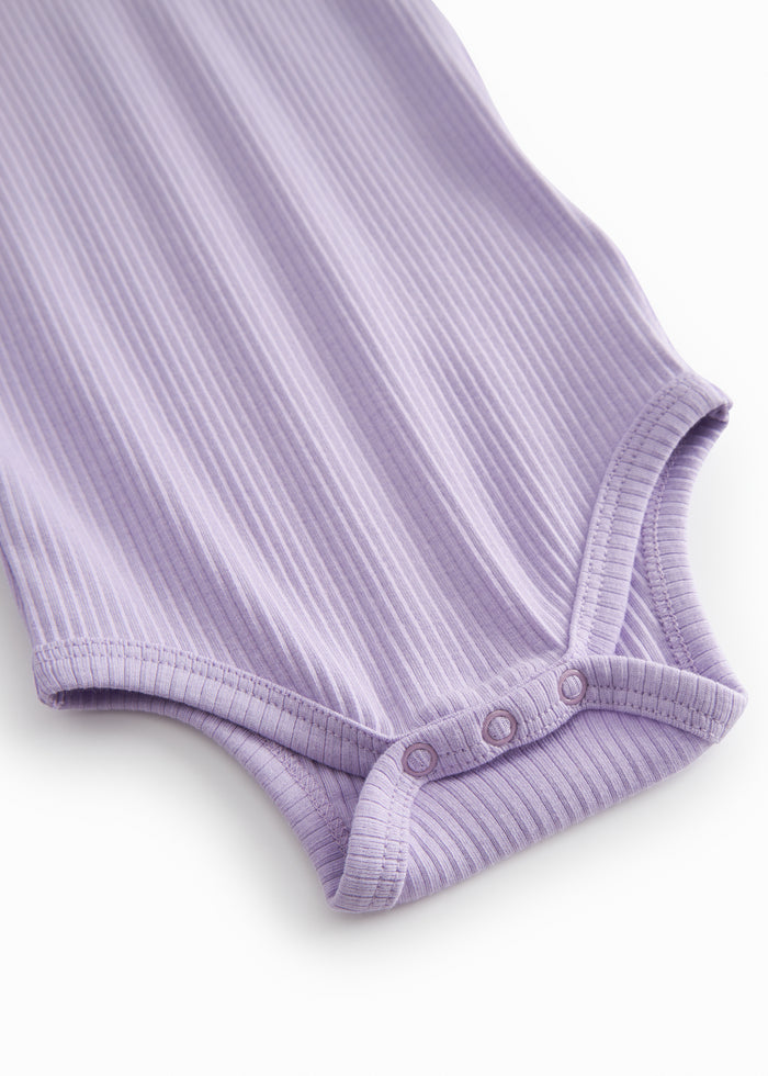 Little long-sleeved baby bodystocking in modal