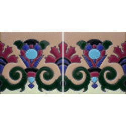 Raised relief border tile