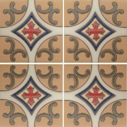 raised relief tile pattern