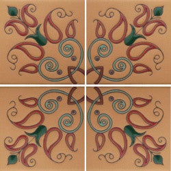 raised relief Spanish tile pattern