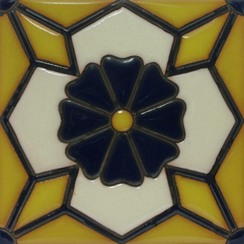 Yellow raised relief tile