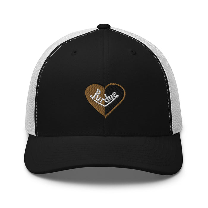 Purdue Split Heart Trucker Hat