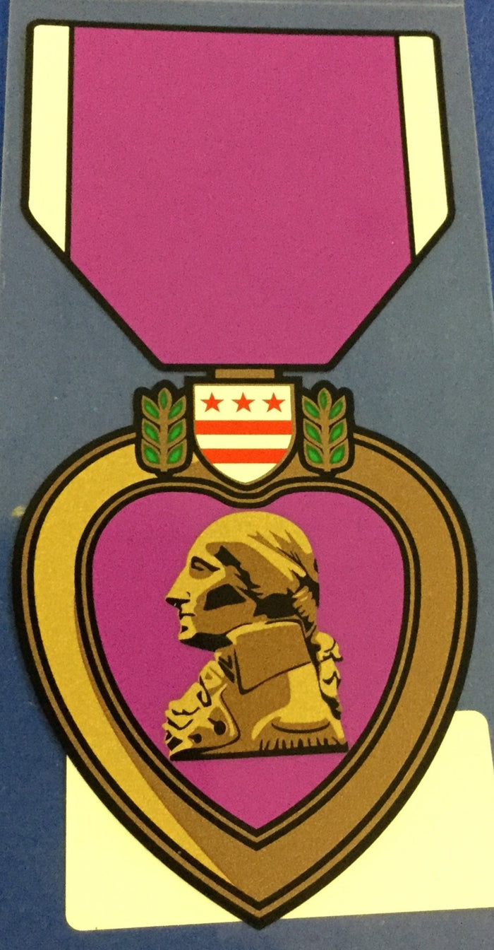 Purple Heart Medal Decal-clear