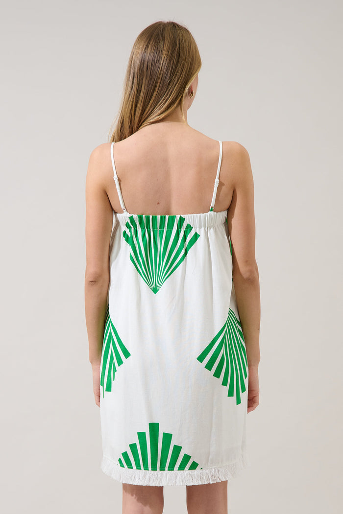Quina Shift Mini Dress Fan Breeze
