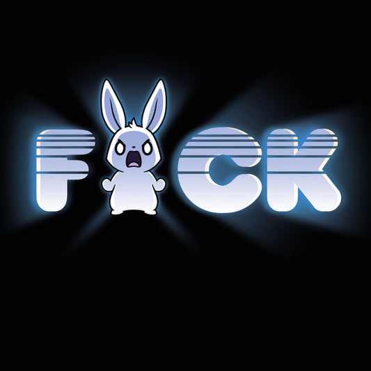 Premium Cotton T-shirt_TeeTurtle Rage Overload black t-shirt featuring a bunny with an expletive.
