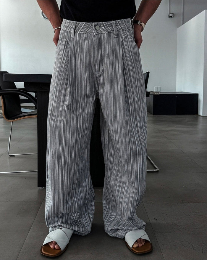 Rain Stripe Wide Pants