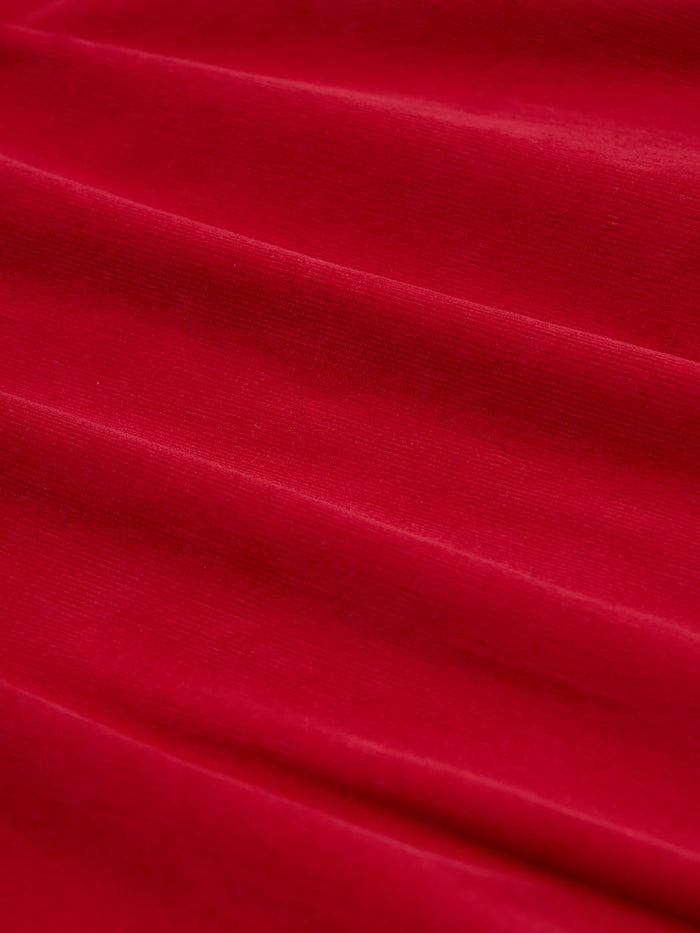 Red Baby Cord Mini Dress