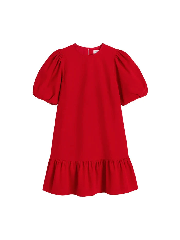 Red Baby Cord Mini Dress