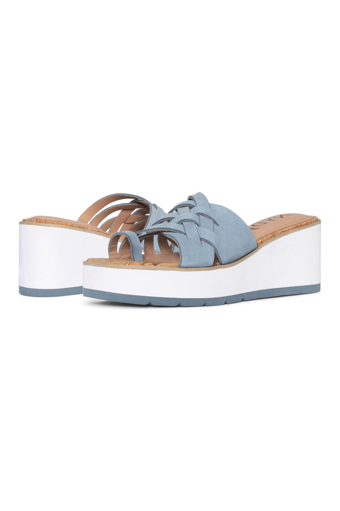 Reesie Wedge Sandals - Blue Sky