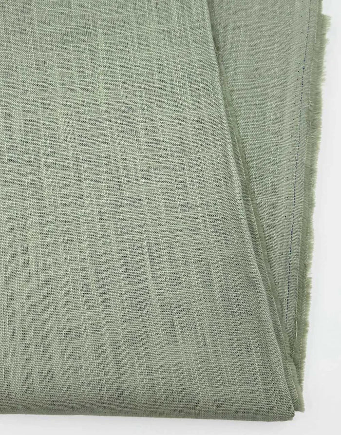 Remnant 1.4m - Mist Green Washed Linen-Handle Fabric