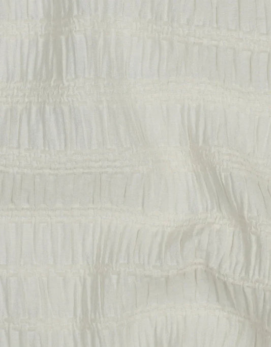 Remnant 40cm -Ecru Chenille Jacquard Fabric