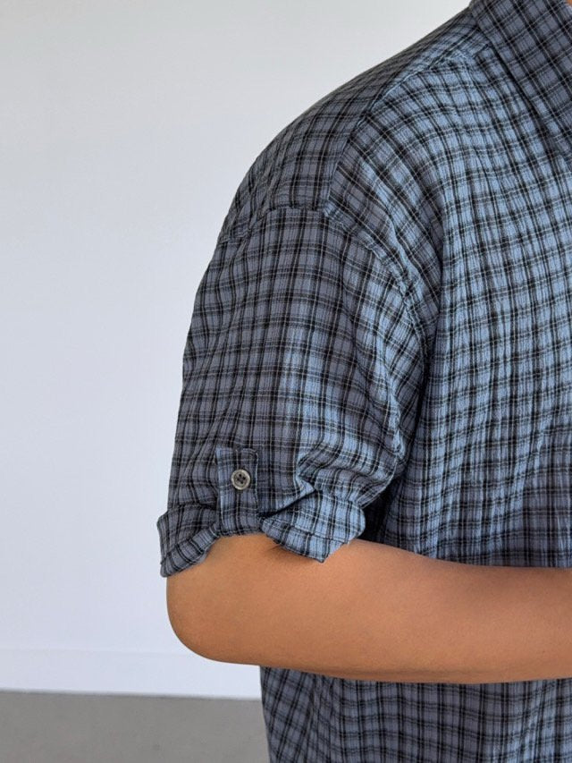 Roll-Up Toy Check Half Shirt