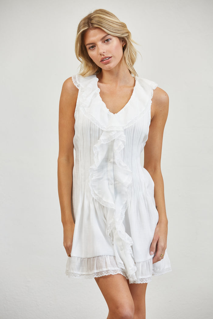 Romantic Boho Summer Day Dress - White