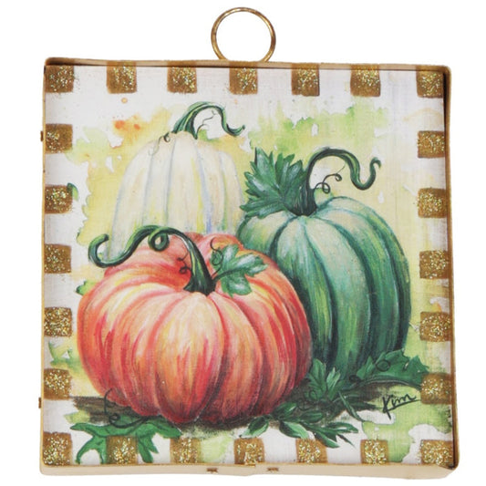 Round Top Print Mini Pumpkin Trio