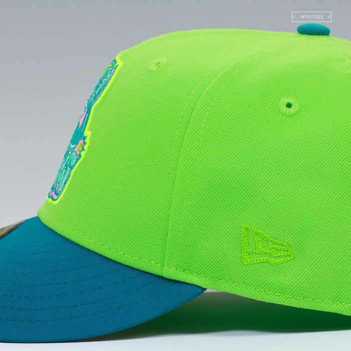 SAN JOSE SHARKS ARTIST SERIES GIRL MOBB 20TH ANNIVERSARY CITRUS NEW ERA FITTED CAP