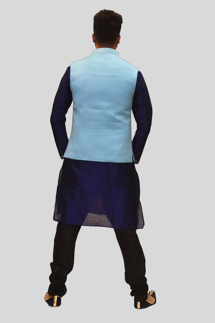Silk Baby Blue Modi Vest