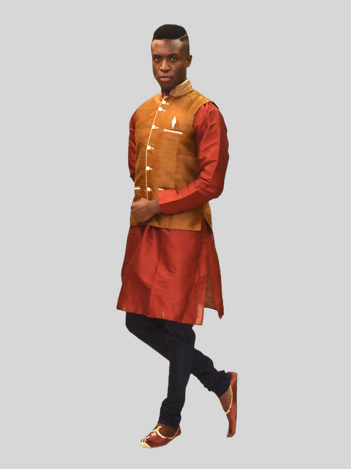 Silk Royal Dijon Mustard Yellow Modi Vest