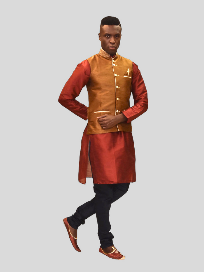 Silk Royal Dijon Mustard Yellow Modi Vest