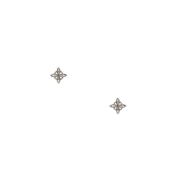 Silver Celestial Stud Earrings