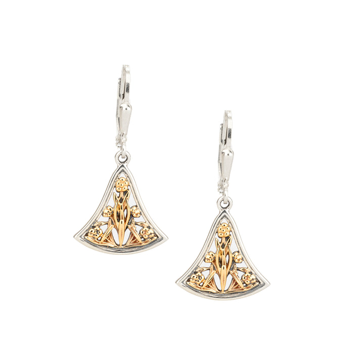 Silver with 24k Vermeil Alchemy Leverback Earrings