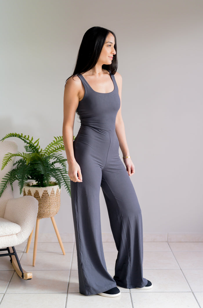 Soft Earth Charcoal Jumpsuit