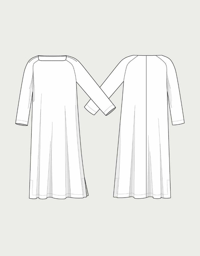 Square Neck Dress Sewing Pattern, The Assembly Line