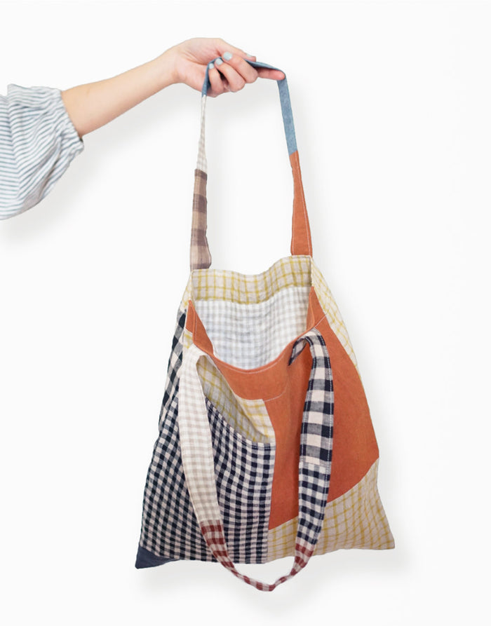 Stash Pocket Tote PDF Immediate Download Sewing Pattern, Matchy Matchy Sewing Club