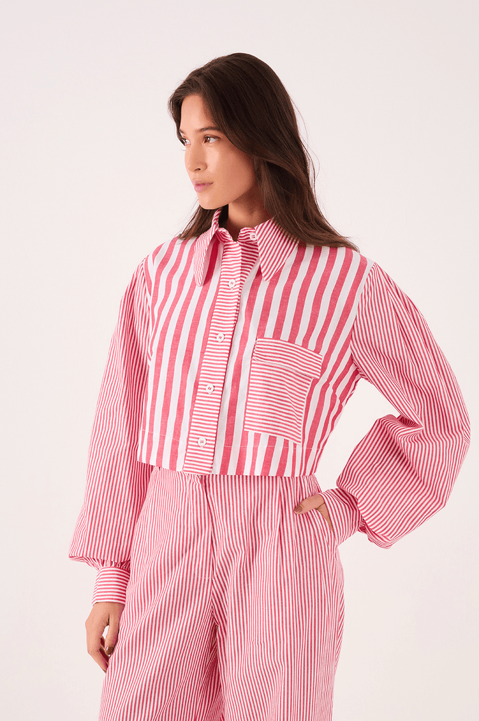 Striped Cropped Shirt_1