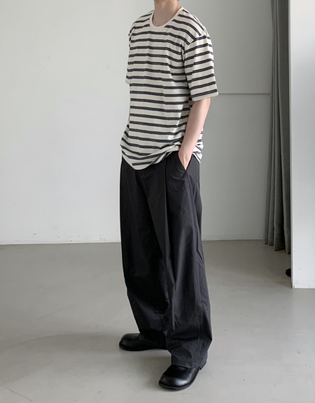 Summer Wide Tuck Banding Pants