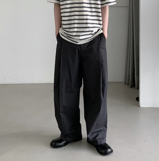 Summer Wide Tuck Banding Pants