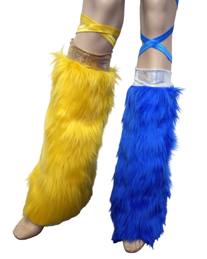 Sun and Moon Leg Warmers Fluffies Fur Dance Halloween Costume Accessories