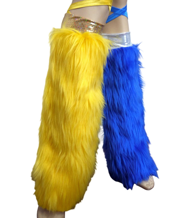 Sun and Moon Leg Warmers Fluffies Fur Dance Halloween Costume Accessories