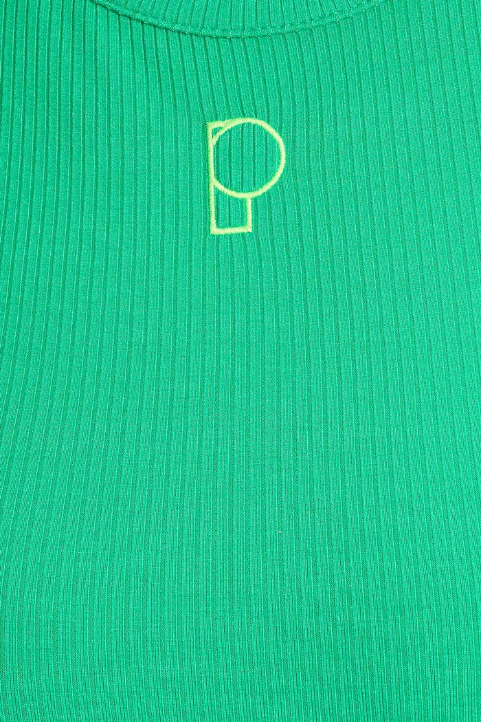 POM Amsterdam Tops TANKTOP - Rib Palm Green