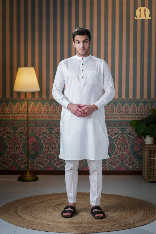 Terfi Kali Kurta White 2.0 for Men